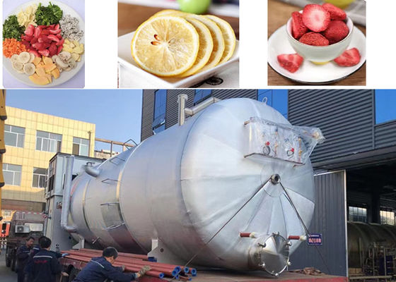 PLC制御システムと騒音レベル50dBを持つ大型食品産業用冷凍乾燥機