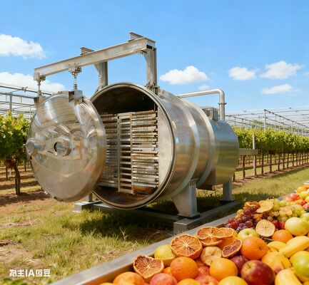 食品 保存 を 拡大 する.大容量 の 冷凍 乾燥機 は,商用 級 の 品質,高出量,栄養 質 の 優れた 保持 を 保証 し て い ます