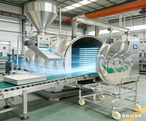 商用級冷凍乾燥機 100-150KG 肉,海産物,ハーブのための各バッチ 迅速乾燥 CIPシステムと低保守