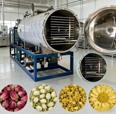 220V 380V 3PH 電源 食品保存用に設計されたBITZERまたはLeybold冷蔵装置を含む冷凍乾燥機