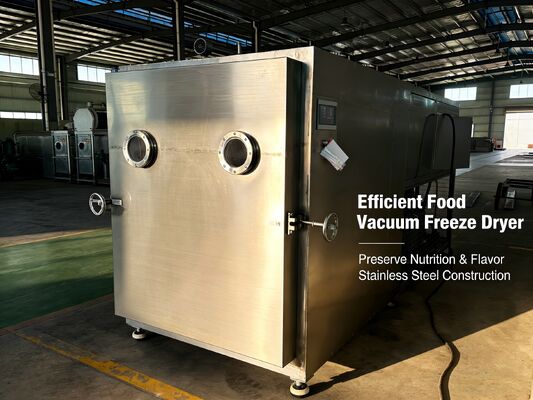 ビッツァーまたはレイボルド 冷蔵システム 電気暖房と耐久性のある食品グレード304ステンレス鋼体付きの食品真空冷凍乾燥機