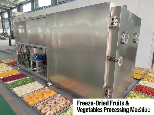 凍結乾燥温度 -40℃～80℃ 食品真空凍結乾燥機 35KW設置電力、宝斯またはビッツァー真空ポンプ搭載 凍結乾燥を保証